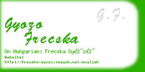 gyozo frecska business card